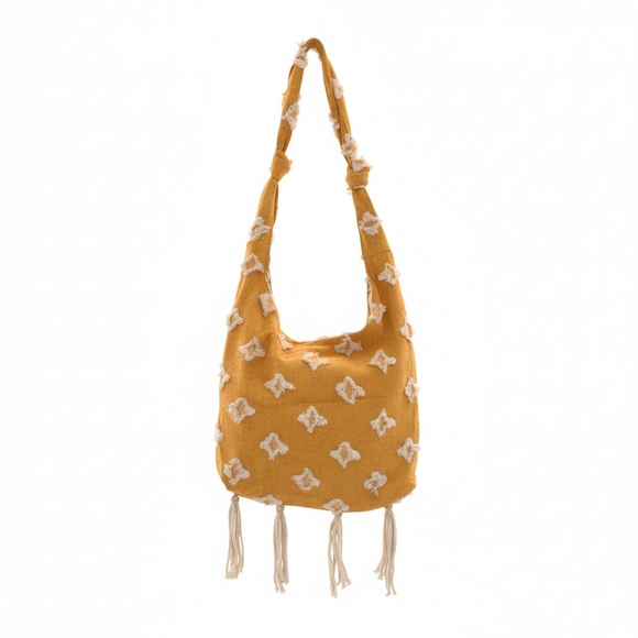 Yellow Floral Women Cotton Bag - Picture 1 of 3